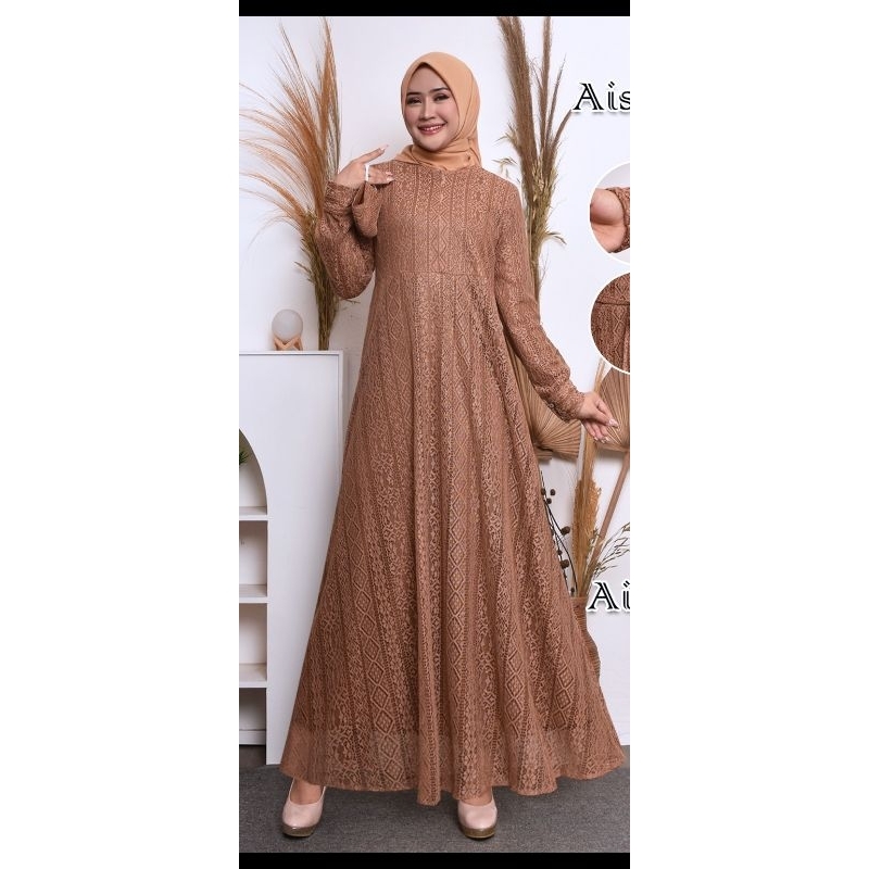 GAMIS BRUKAT TERBARU KEKINIAN GAMIS BROKAT KONDANGAN GAMIS PESTA GAMIS IBU BUSUI