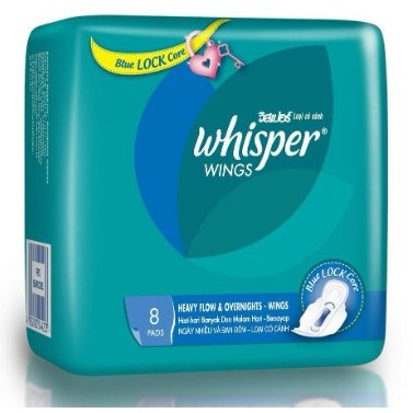 Buruan Beli Whisper Pembalut Heavy Flow & Overnight Wings - Isi 8