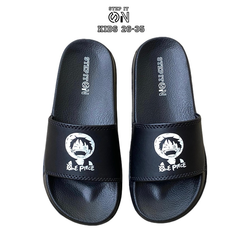 Sandal Slop Anak Laki-laki One Piece | Sandal Anak Karakter One Piece | Sandal Anak Cowok | Sandal O