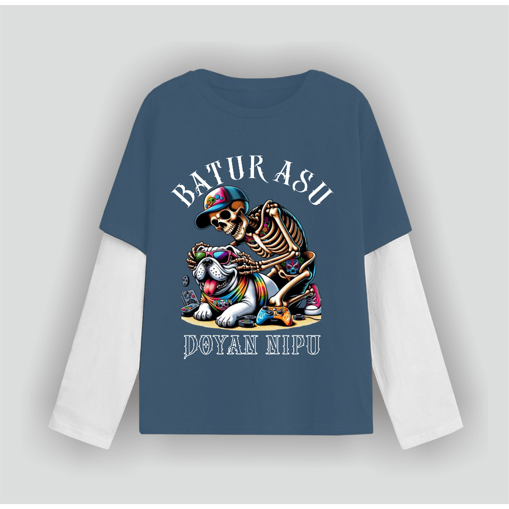 KAOS BATUR ASU KABEH DISTRO NEW DOUBLE LAYER LONG SLEEVE