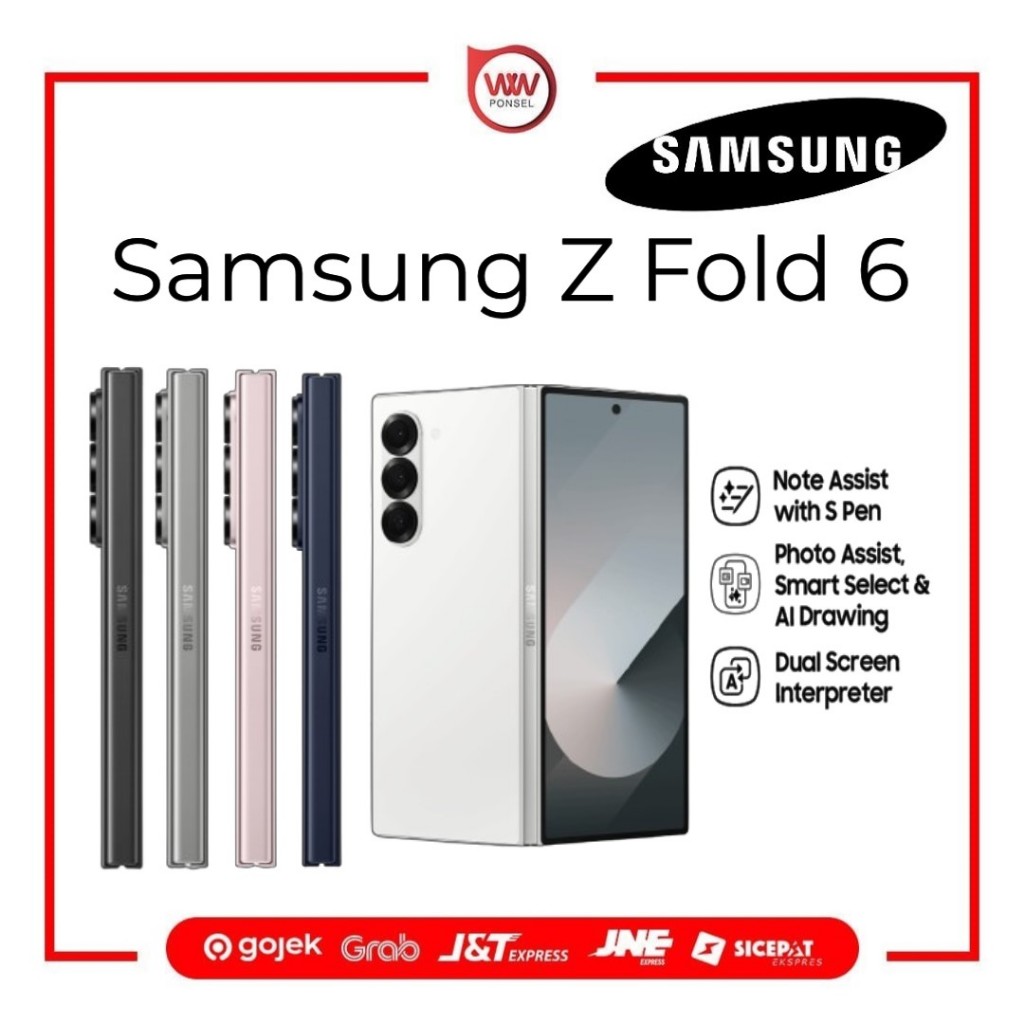 Hp Samsung Z Fold 6 Ram 12GB Internal 256GB Garansi Resmi