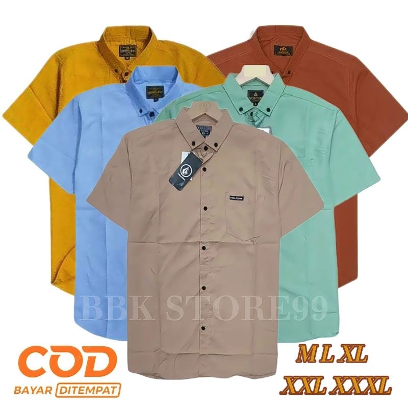 Baju Kemeja Pria Lengan Pendek | Hem Pria | Kemeja Kasual Cowok | Kemeja Polos Pria Coksu