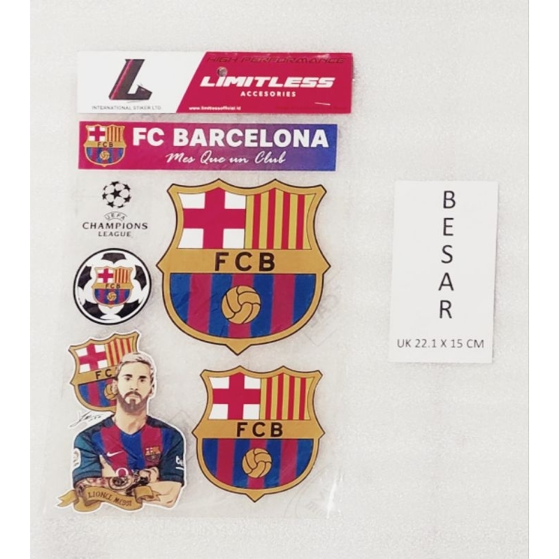 

stiker super clear club bola FC Barcelona