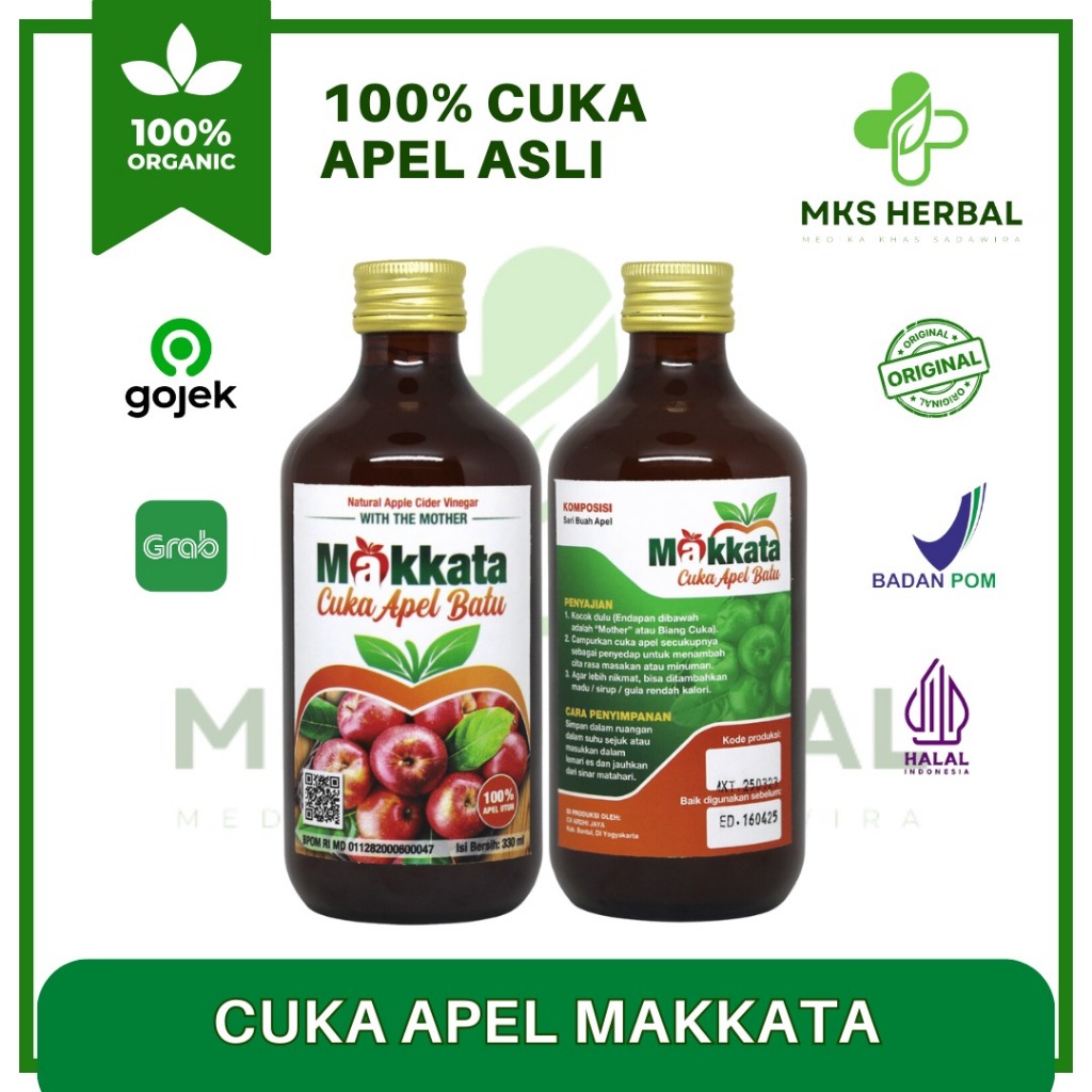 

Makkata Cuka Apel Batu Malang Organik Apple Cider Vinegar Original Mengatasi Jerawat Bintik-bintik