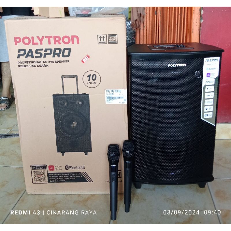 Speaker Portabel Polytron PasPro 10"