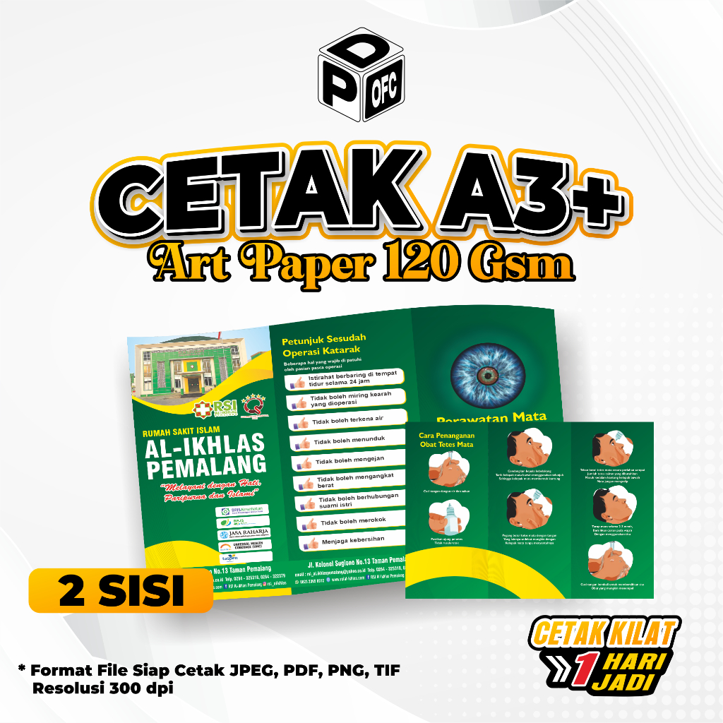 

Art Paper 120 (2 SISI) | Cetak ap120 | Brosur | Pamflet | Cetak A3+ | Murah | AP120 A3+