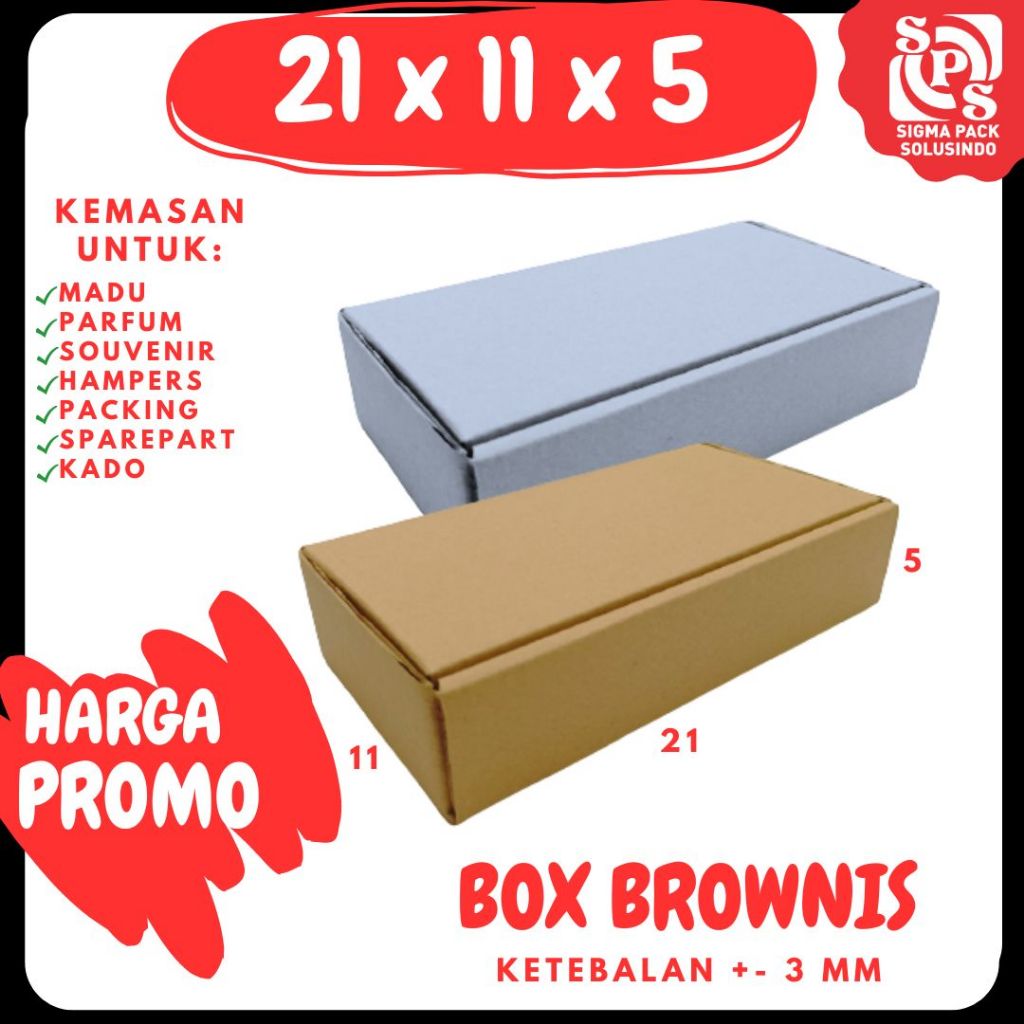 

Box • Kotak • Kardus Packing Packing • Uk. 21x11x5 • Brownis T5 LD