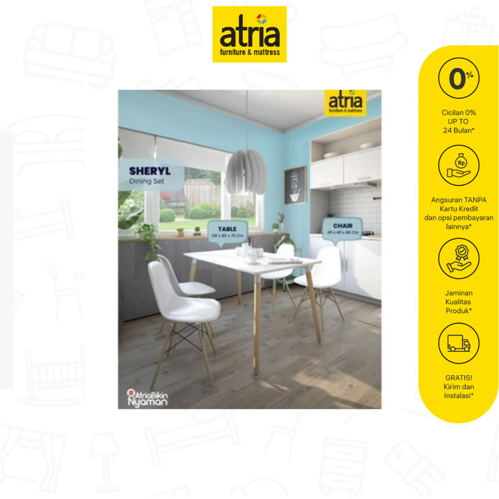 Atria Paket Meja Makan Sheryl Set