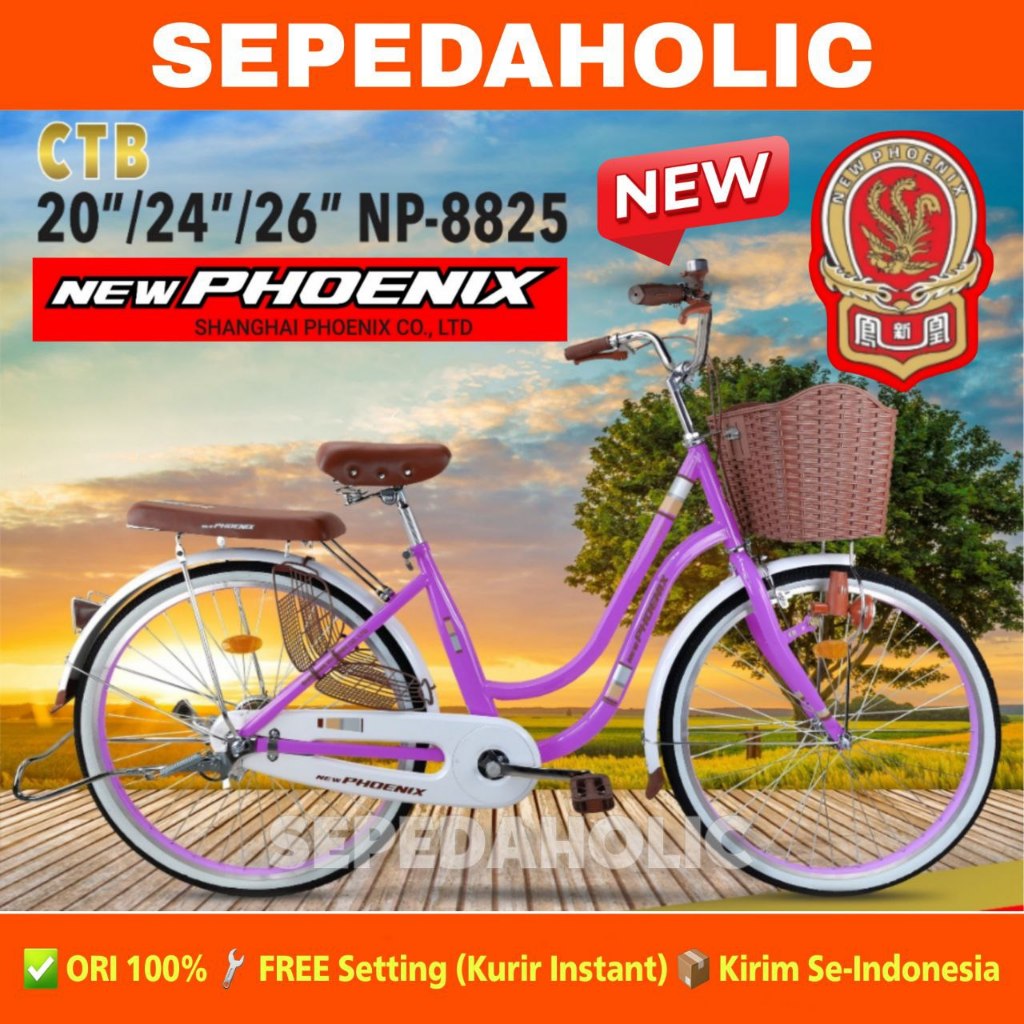 Sepeda Keranjang Remaja Dewasa PHOENIX 8825 8835 Ukuran 20 24 26 Inch City Bike