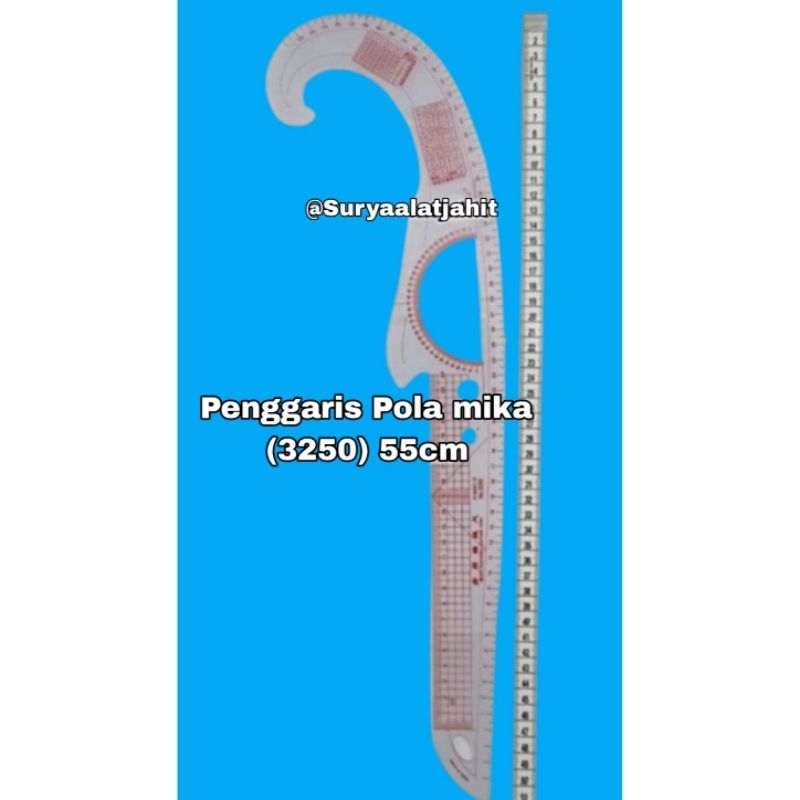 

Penggaris Mika uk.55 (3250) multi-fungsi =rp.17.500/1pcs