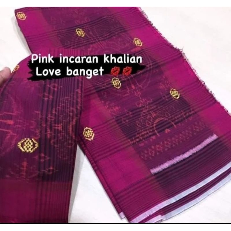 kamen endek dobol tretes set selendang ready ungu