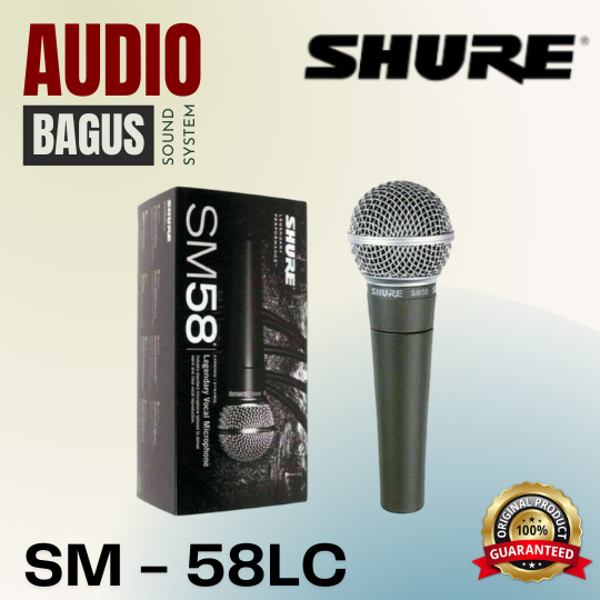 Microphone SHURE SM58 / SM 58 / SM58LC Mic Vocal Dynamic / Mik Kabel ORIGINAL