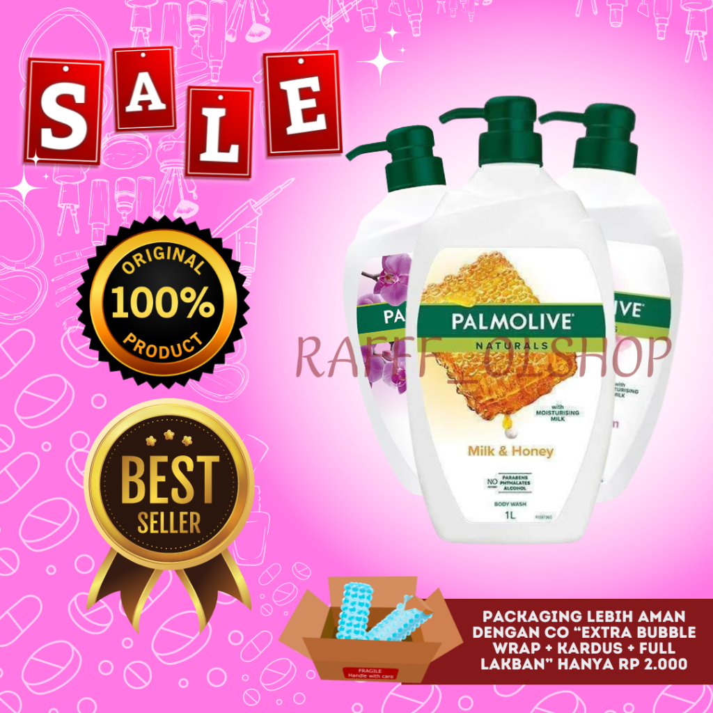 PALMOLIVE NATURAL SHOWER MILK 1 L | SABUN MANDI PALMOLIVE
