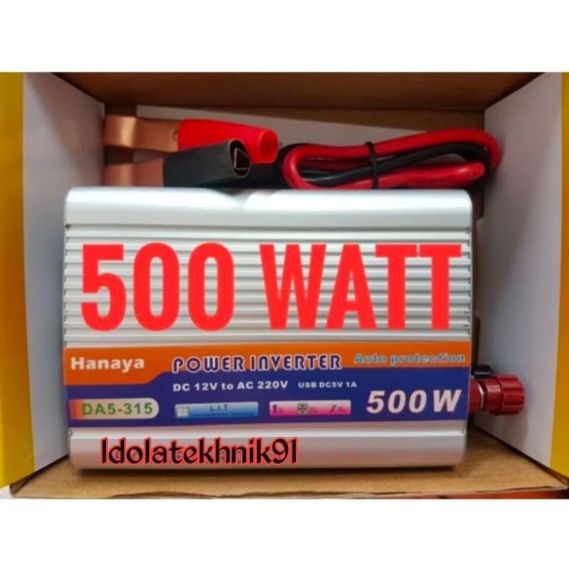 INVERTER 500 WATT HANAYA 500W POWER INVERTER 500WATT