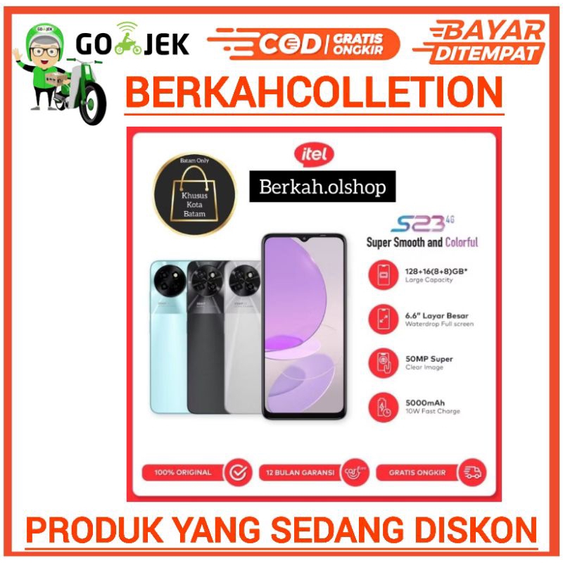 Gratis Ongkir Gojek Hp itel S23 RAM 8GB/128GB 90Hz 5000mAh GARANSI RESMI (BATAM ONLY)