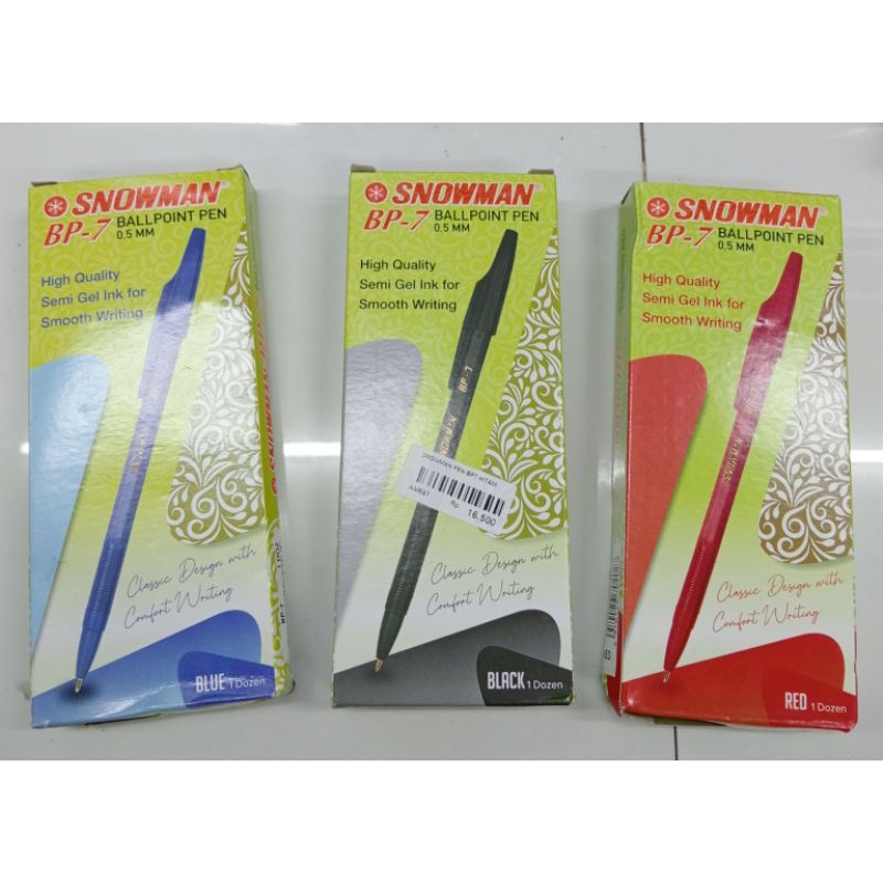 

Snowman Bolpoint Pen BP7