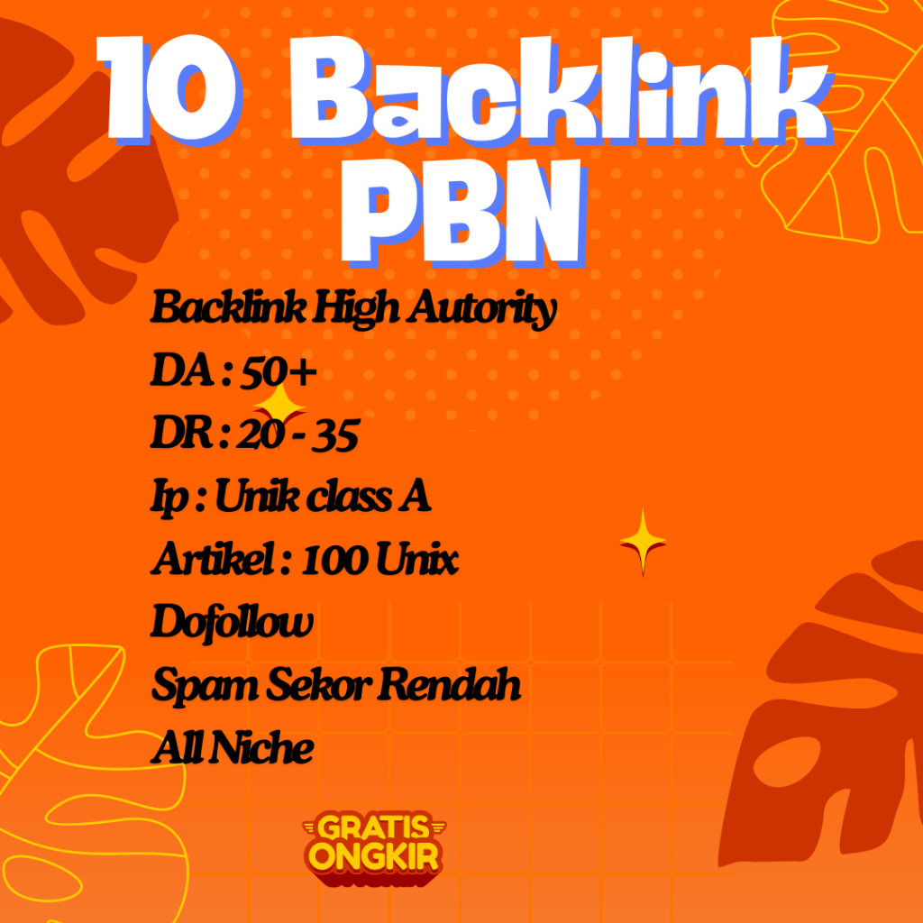 10 Backlink PBN super kuat Homepage permanent dofollow - Backlink Premium