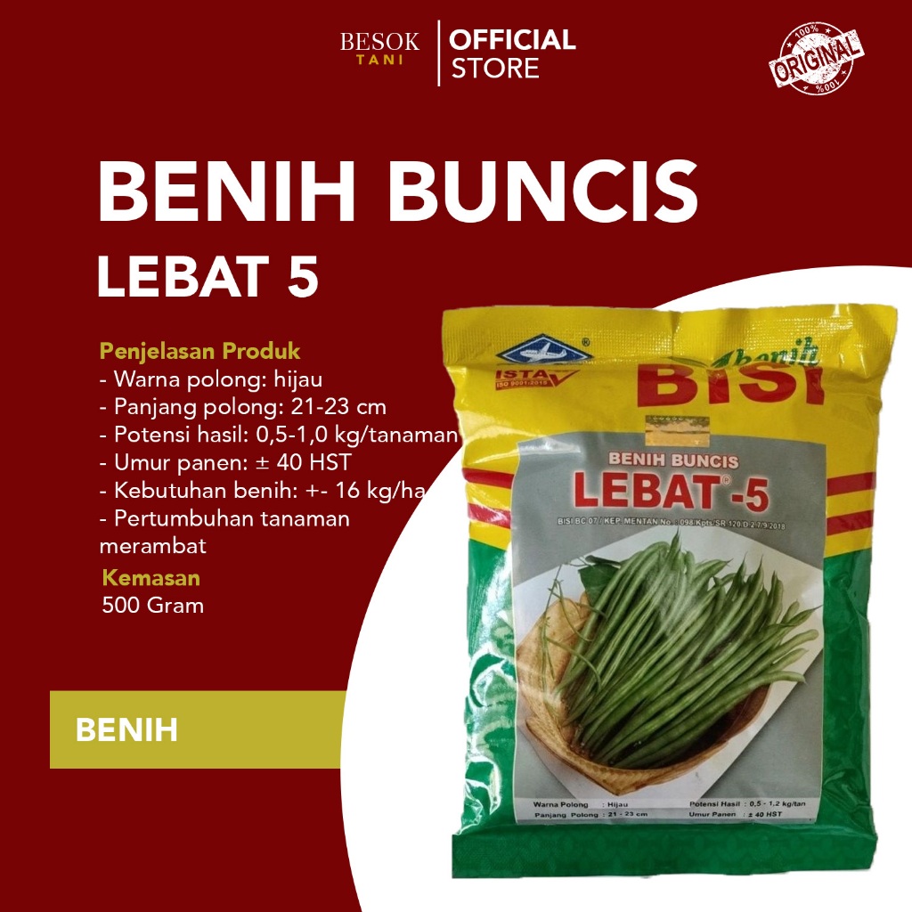 BENIH BUNCIS LEBAT 5 500 Gram | Benih | Bisi Internasional