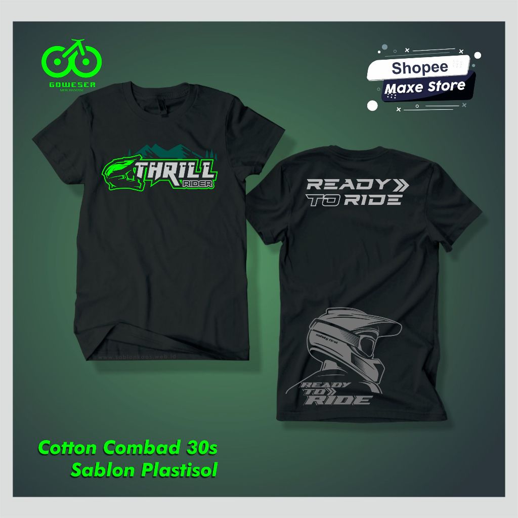 Kaos Thrill Rider/ Kaos Thrill/ Kaos MTB Rider/ Kaos Gowes/ Kaos MTB/ Kaos Sepeda