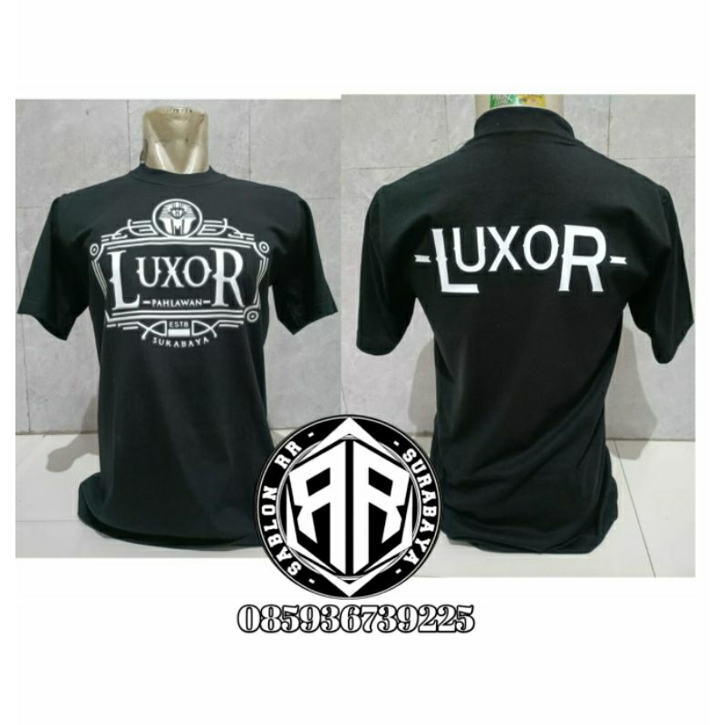 kaos  sablon  luxor kain cotton combet24s premium