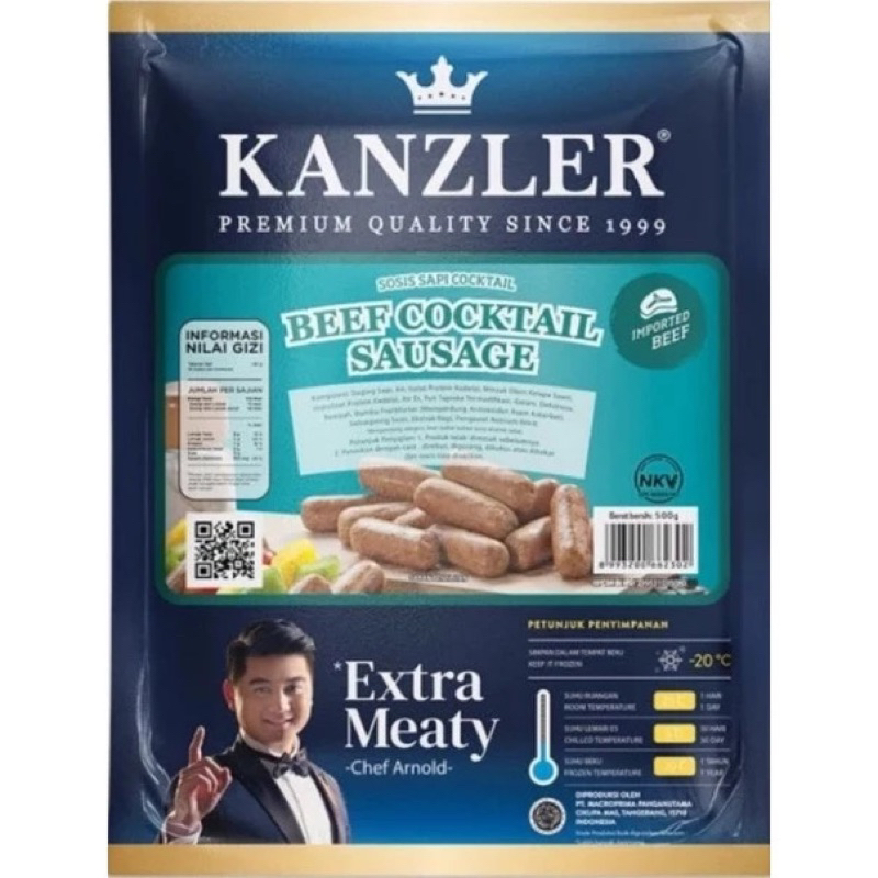 

KANZLER BEEF COKTAIL SAUSAGE 500 GR