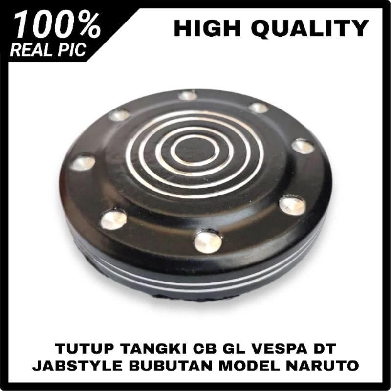 TUTUP TANGKI CNC VESPA PX VESPA EXCEL HITAM'