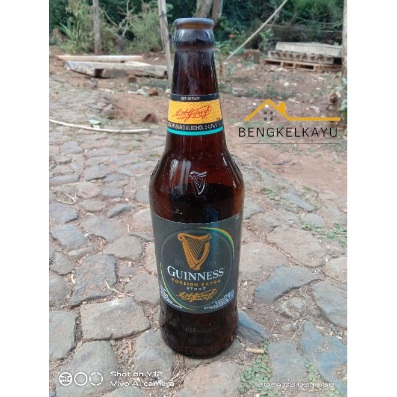 botol guinness kosong - botol pajangan