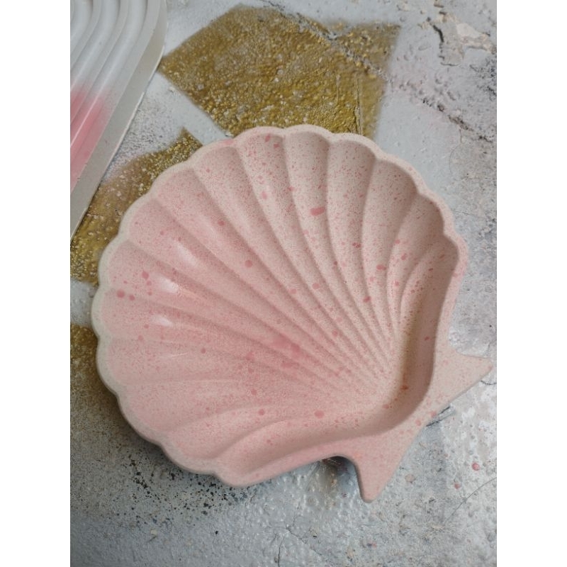 hiasan properti foto kerang pink spark