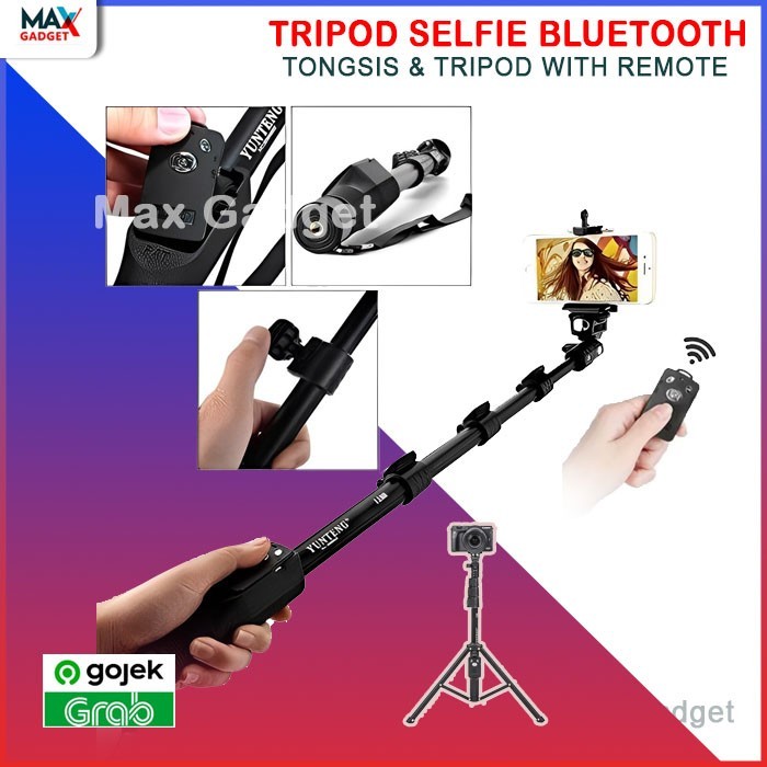 TRIPOD Bluetooth Remote Wireless Monopod Shutter Portable Handle Selfie Stick Mini Table Tongsis Kok