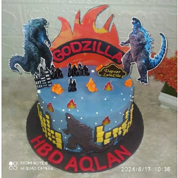 

Cake Ultah Godzilla / Kue Ulang tahun Custome Godzilla