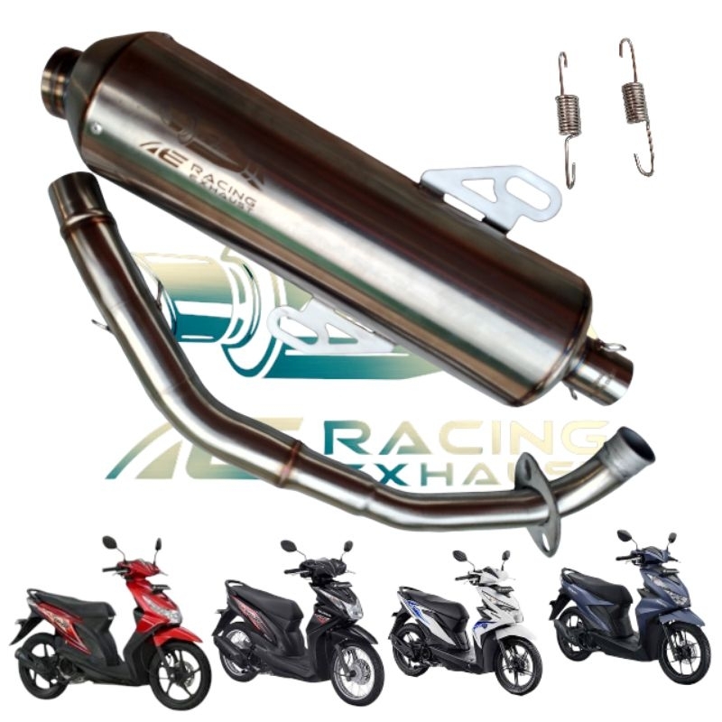 Satu set knalpot standar racing beat karbu beat fi beat esp beat deluxe inlet 38mm