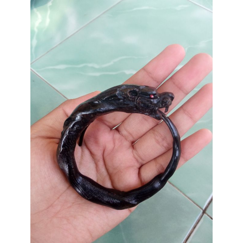 PROMO  Gelang akar bahar ukir macan