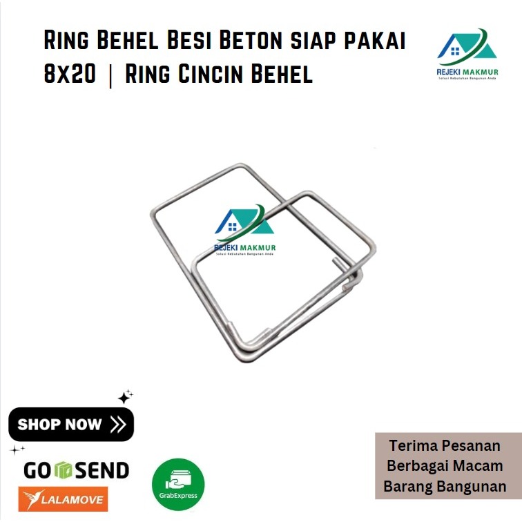 Ring Behel Besi Beton siap pakai 8x20 | Ring Cincin Behel