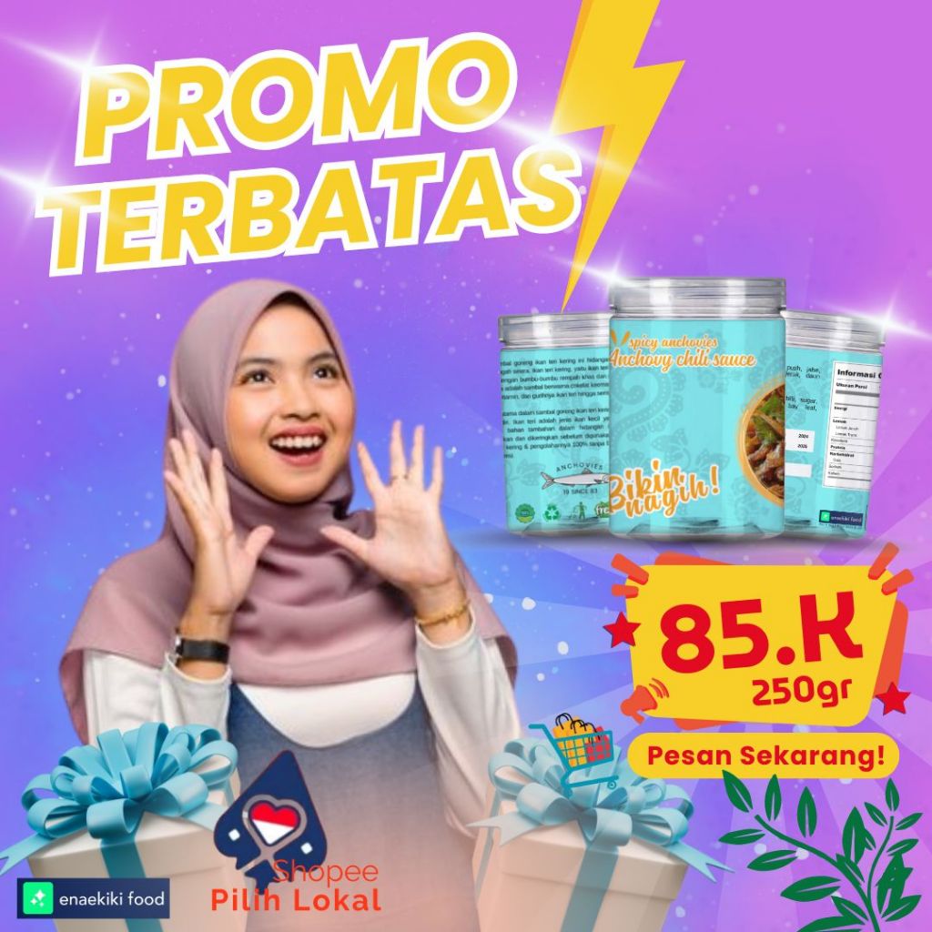 

ANCHOVIES Sambal Teri Kering 100%, Keunikan RASA yang Tidak Bisa Anda Lewatkan!!!