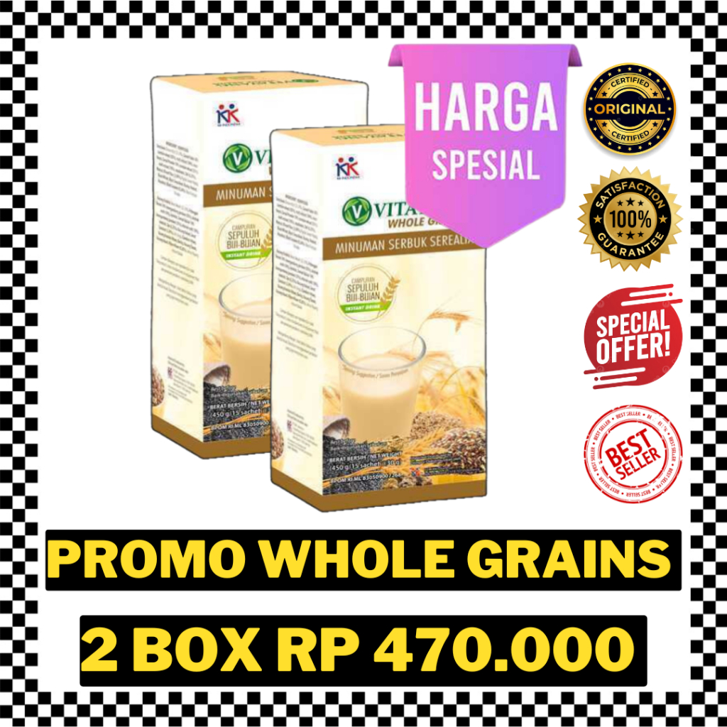 

Vitayang Whole Grains Minuman Serbuk Serelia Sarapan Sehat Bergizi Enak Alami Original KK Indonesia