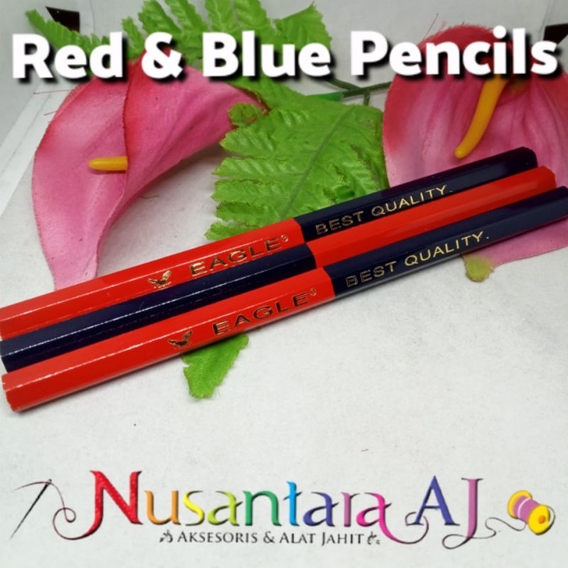 

Pensil kain merah biru per pcs, pensil jahit per pcs