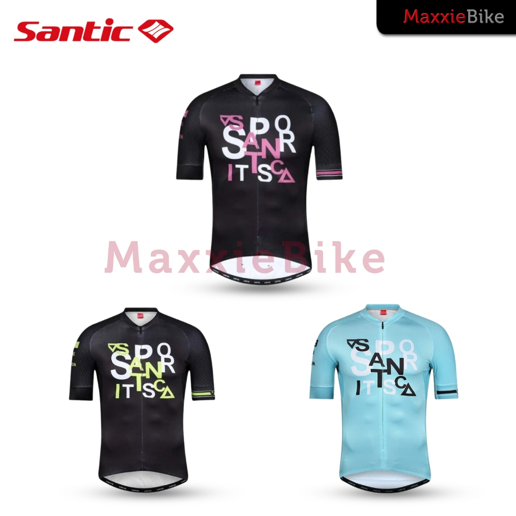 SANTIC Jersey Sepeda Tangan Pendek Unisex 9C02142 Santic Cycling Jersey Short Sleeve Cycling Jersey