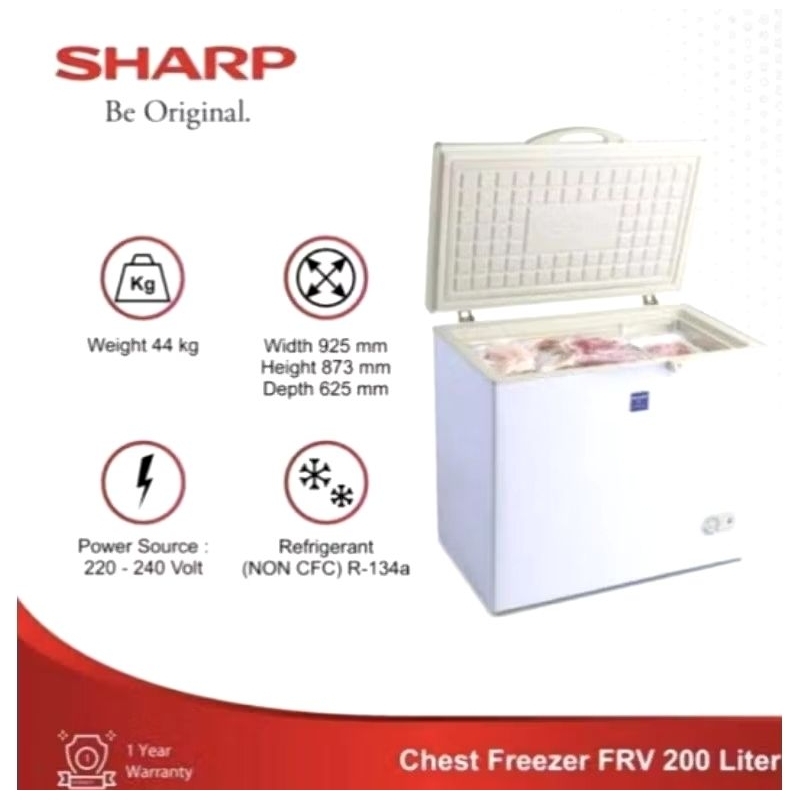 SHARP FRV 200 CHEST FREEZER BOX 205 LITER