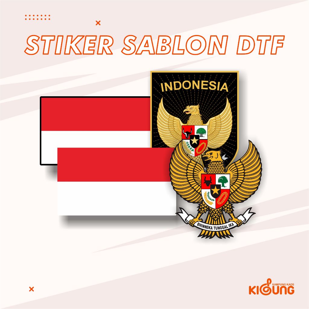 

Sablon Setrika DTF Bendera Merah Putih Garuda pancasila Garuda Timnas Indonesia