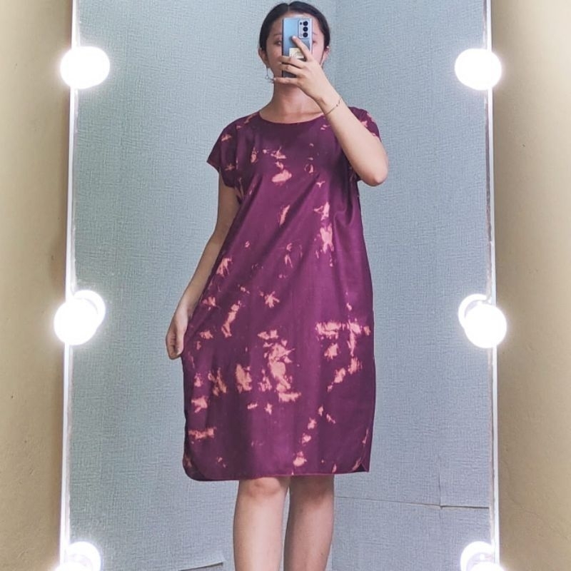 Daster Midi Rayon Daster Mini Baju Tidur Wanita Dress Pendek