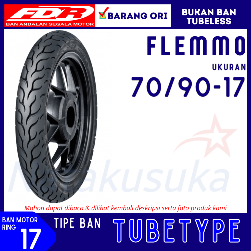 FDR Ban Motor Flemmo 70/90-17 Ban Tubetype TT / Ban Motor Bebek
