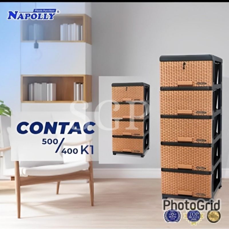 NAPOLLY CONTAC 400 K1/LACI SERBAGUNA/LACI PLASTIK/LACI PLASTIK SUSUN/LACI PLASTIK NAPOLLY/LACI SUSUN
