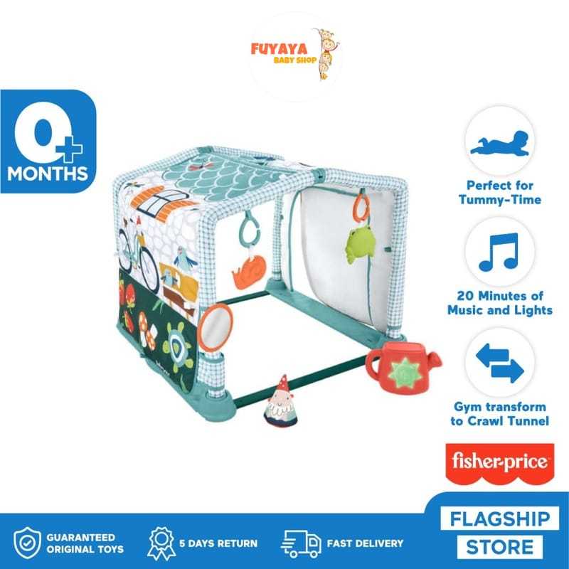 Fisher Price (HGB82) 3-in-1 Crawl & Play Activity Gym - Matras Tidur Bermain Bayi / Alas Bermain Bay