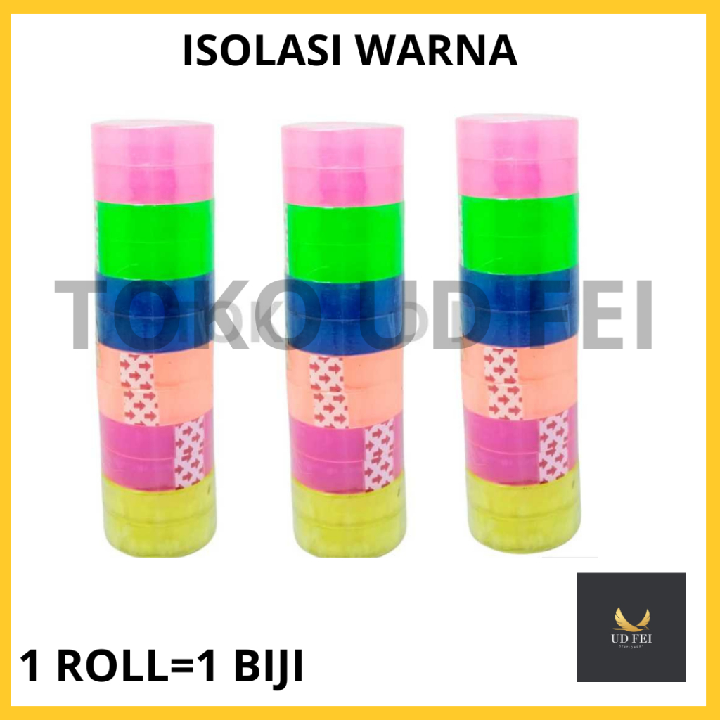 

(1 ROLL=1 PCS) Isolasi Warna / Isolasi warna Polos