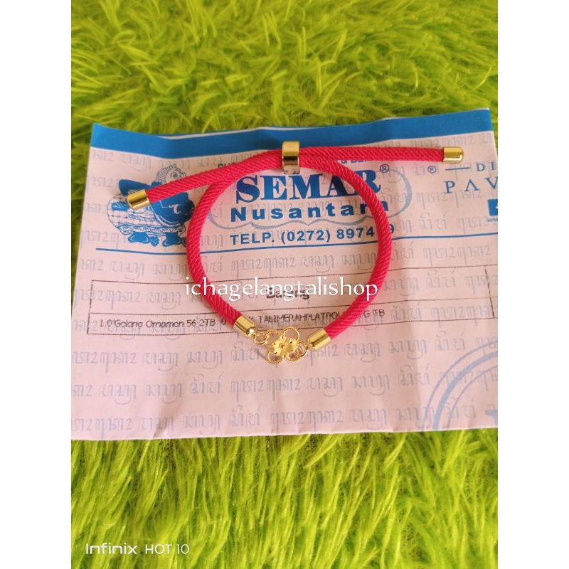 gelang serut bunga gold Semar Nusantara