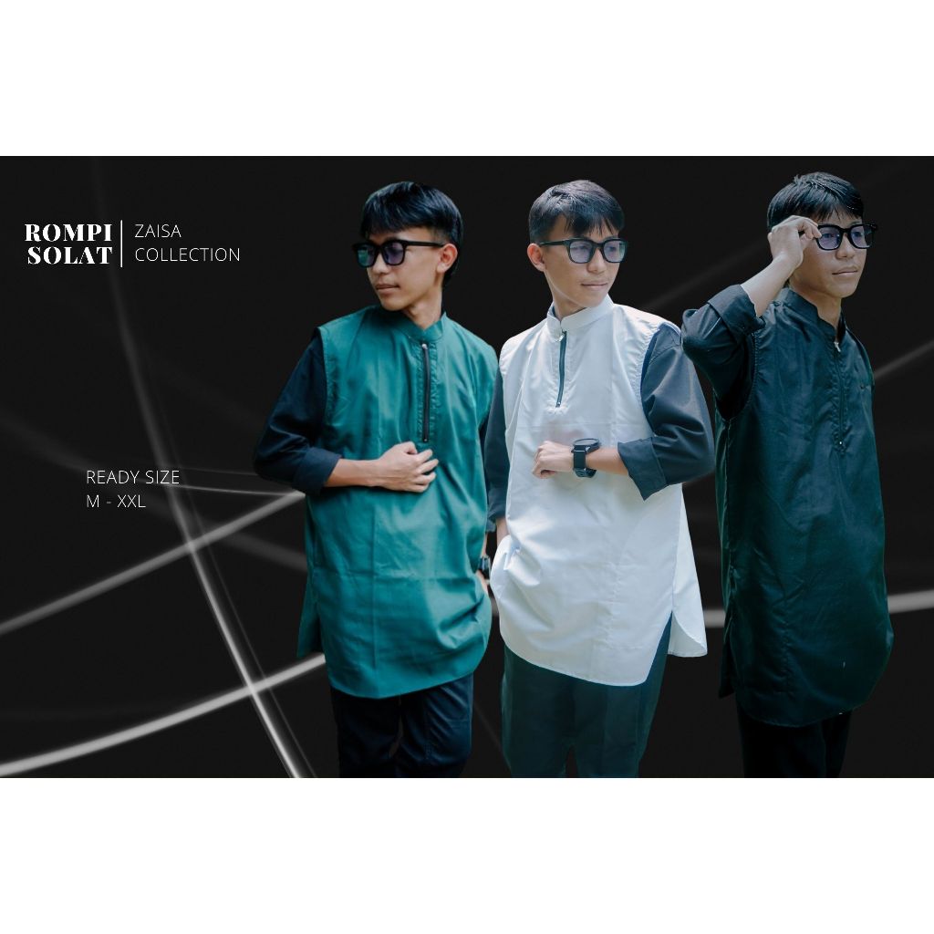 RB ROSAL / Rompi Shalat / Baju koko Pria/rompi solat rosal Zipper polos/rompi pria rosal/rompi solat