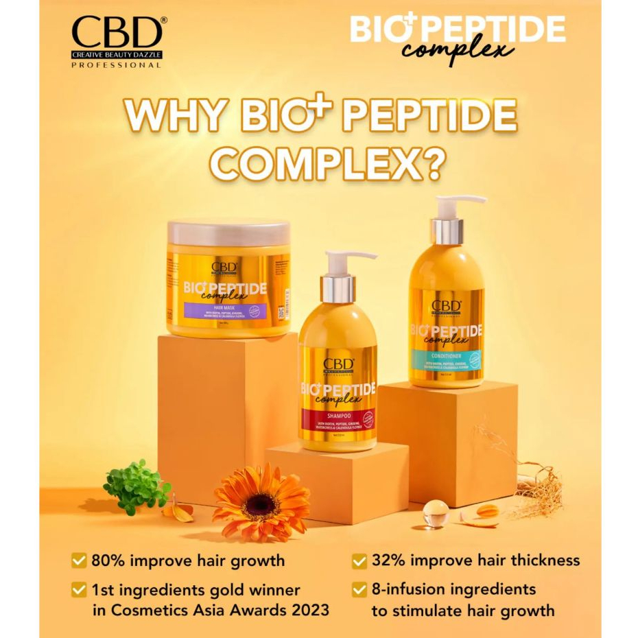 CBD Bio+Peptide Complex Shampoo / Hair Mask / Conditioner | Perawatan Rambut Rontok