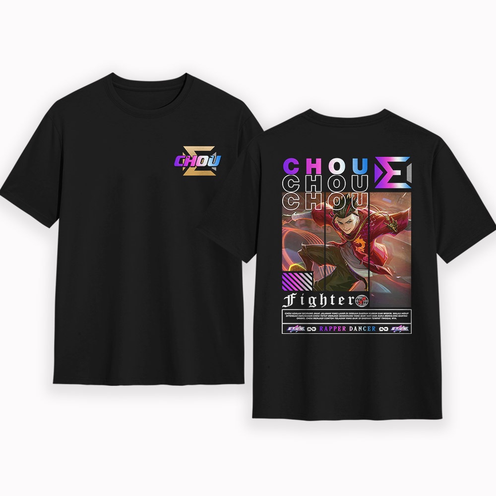 KAOS MOBILE LEGENDS SKIN CHOU STUN FIGHTER BAJU MLBB BAJU DISTRO
