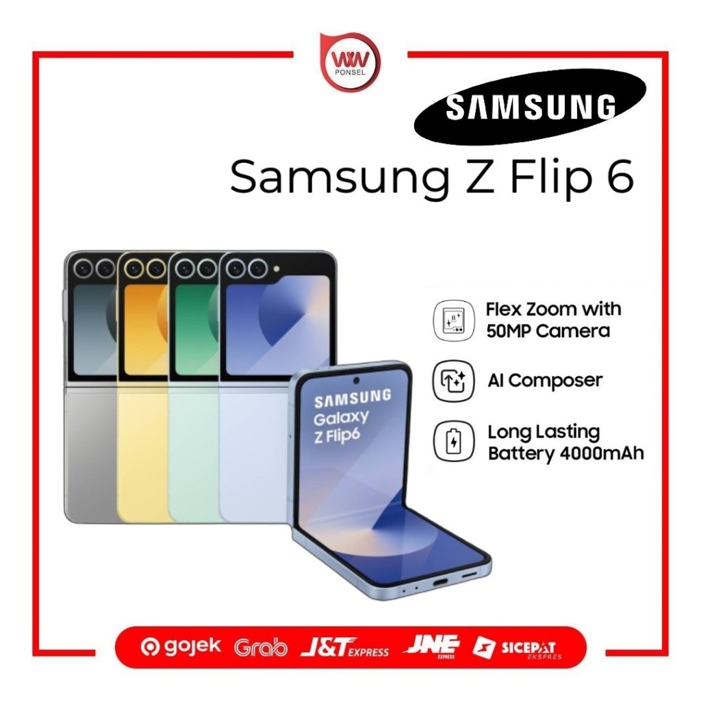 Hp Samsung Z Flip 6 Ram 12GB Internal 256GB Garansi Resmi