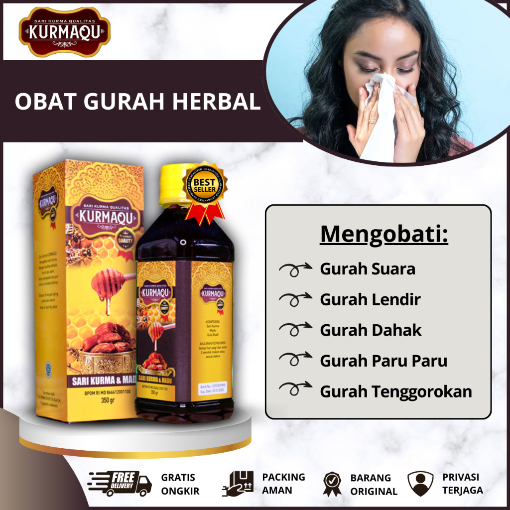 Madu Gurah Batuk Dahak Susah Keluar Lendir di Tenggorokan Paru Paru Hidung, Obat Flu dan Batuk, Obat